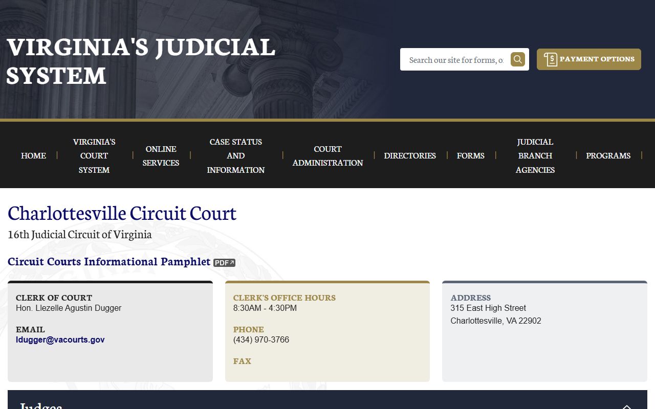 Charlottesville Circuit Court dissolution of marriage records
