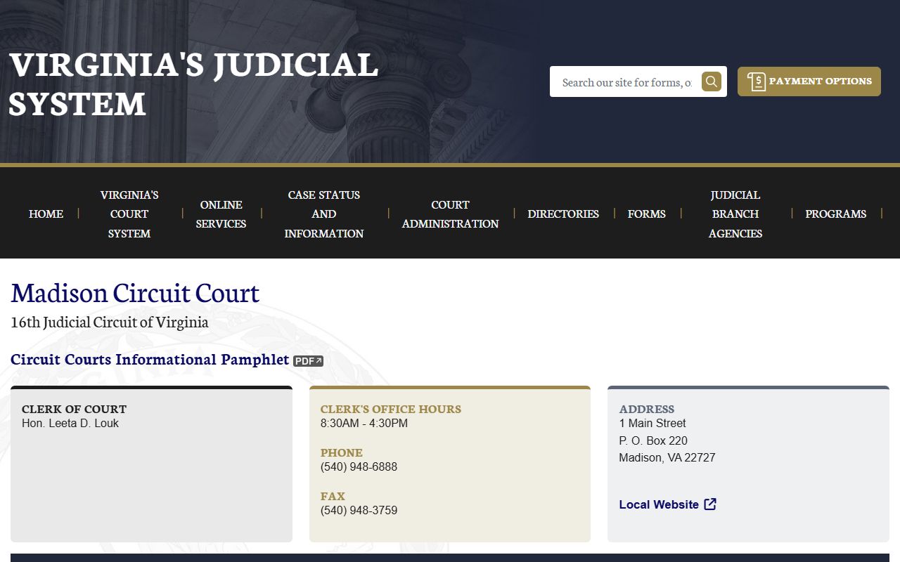 Madison County dissolution of marriage circuit court page
