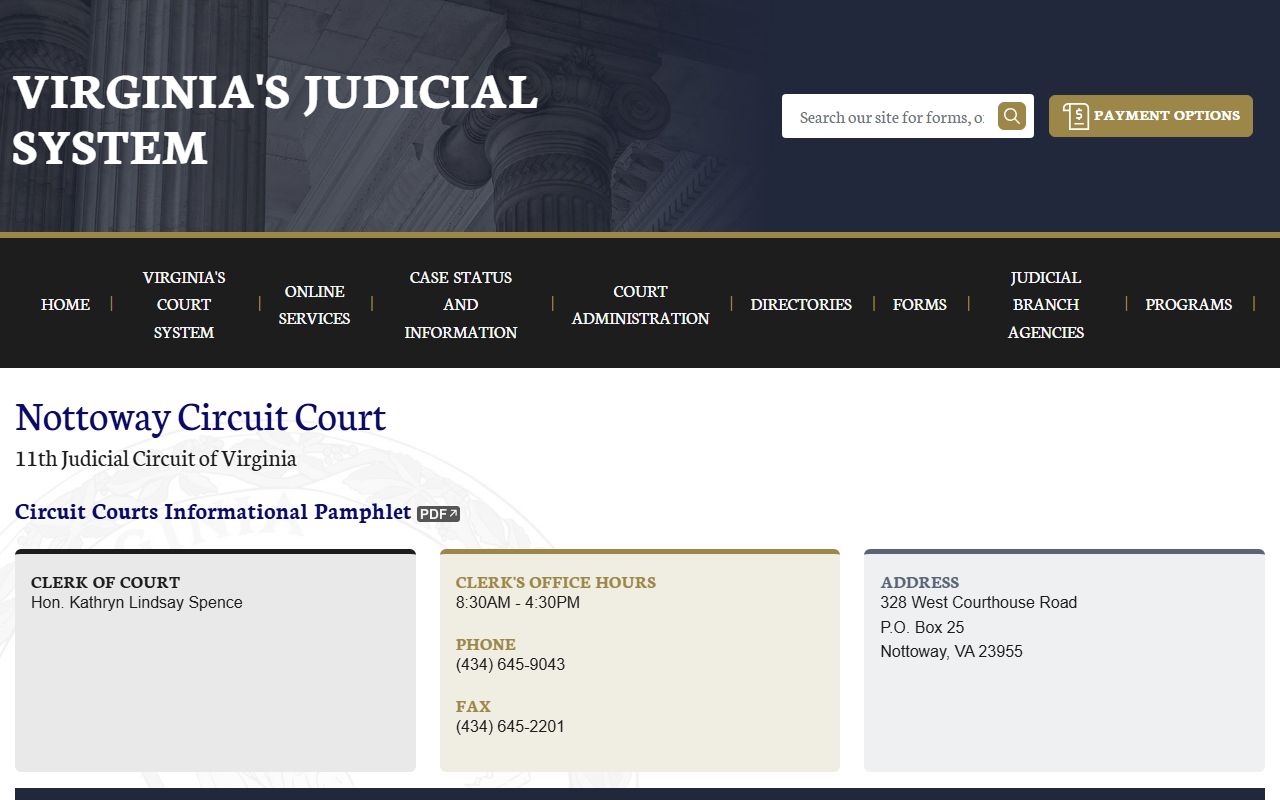 Nottoway County dissolution of marriage circuit court home page